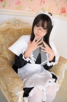 apron chiyoko_3 chocoball cosplay dress glasses hairband maid maid_uniform original thighhighs white_legwear rating:Safe score:0 user:nil!