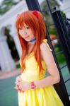 choker cosplay dress hair_pods mashiro_yuki neon_genesis_evangelion red_hair soryu_asuka_langley twintails rating:Safe score:1 user:nil!