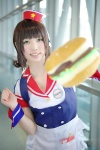 amami_haruka apron blouse cosplay hamburger idolmaster_2 karin_(iv) vest waitress waitress_uniform rating:Safe score:0 user:nil!