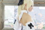 bianco blonde_hair cosplay dress fate/grand_order hairbow saber saber_lily usakichi rating:Safe score:1 user:nil!