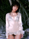 bikini black_or_white blouse sato_hiroko see-through side-tie_bikini swimsuit rating:Safe score:1 user:nil!
