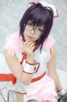 ahoge akatsuki_ayumu apron cosplay crossplay glasses otoko_no_ko_wa_meido_fuku_ga_osuki!? pantyhose purple_hair qipao tomo_(otosuki) waitress waitress_uniform rating:Safe score:0 user:nil!