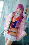 cosplay fan harukanaru_toki_no_naka_de harukanaru_toki_no_naka_de_3 kasuga_nozomi kimono moeka pantyhose pink_hair pleated_skirt skirt rating:Safe score:0 user:nil!