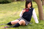 blouse bookbag kneesocks pleated_skirt sakamoto_rion school_uniform skirt sweater_vest rating:Safe score:0 user:nil!