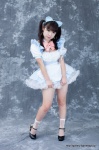 apron bowtie cosplay dress hairband kneesocks maid maid_uniform momo original petticoat rating:Safe score:3 user:pixymisa