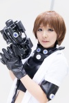 blouse collar cosplay croptop gantz gloves gun kishimoto_kei mizusawa_nanaka rating:Safe score:0 user:pixymisa