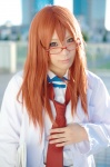 blouse cosplay glasses lab_coat makise_kurisu nakao red_hair steins;gate tie rating:Safe score:0 user:nil!