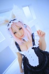 animal_ears bunny_ears cleavage cosplay dress headphones nitro_super_sonic pink_hair saku super_soniko rating:Safe score:0 user:nil!