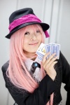 blouse cards chisaka_taki cosplay hat megurine_luka pink_hair suit vest vocaloid rating:Safe score:0 user:pixymisa