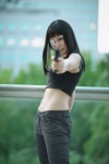 cosplay croptop eyepatch gun jormungand sofia_valmer tank_top trousers tsuzuki_rui rating:Safe score:1 user:nil!