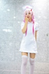 cosplay guilty_crown hiiragi_haruka nurse nurse_cap nurse_uniform pink_hair thighhighs twintails yuzuriha_inori zettai_ryouiki rating:Safe score:2 user:pixymisa