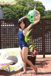 beach_ball hashimoto_yuzuki one-piece_swimsuit palm_tree swimsuit rating:Safe score:0 user:nil!