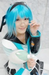 blue_hair chamaro cosplay costume dress glasses hairbow pixiv-tan rating:Safe score:1 user:nil!