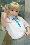 blonde_hair blouse cosplay miyashita_masashi oniichan_to_issho pleated_skirt school_uniform shiki skirt twin_braids rating:Safe score:0 user:nil!
