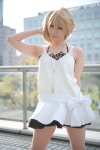 benio blonde_hair cosplay dress necklace sasa side_ponytail yellow_eyes zone-00 rating:Safe score:1 user:pixymisa