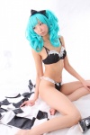 aqua_hair bra hairband hatsune_miku mixture necoco panties twintails vocaloid rating:Safe score:1 user:nil!