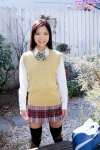 argyle_legwear blouse nishihama_fuuka pleated_skirt school_uniform skirt sweater_vest thighhighs zettai_ryouiki rating:Safe score:0 user:nil!