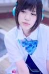 blouse bowtie headphones lollipop minatsuki_naru striped swimsuit thighhighs rating:Safe score:0 user:pixymisa