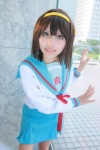 cosplay hairband hinomura_uta sailor_uniform school_uniform suzumiya_haruhi suzumiya_haruhi_no_yuuutsu rating:Safe score:0 user:Log