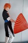 braid cosplay crossplay gintama hibiki_touya kamui mandarin_suit orange_hair umbrella rating:Safe score:0 user:nil!