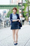 blouse denim_skirt jacket pantyhose sheer_legwear shoulder_bag takanashi_maui rating:Safe score:1 user:pixymisa