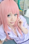 cleavage cosplay dress koiiro_byoutou_(vocaloid) megurine_luka noa nurse nurse_cap nurse_uniform pink_hair vocaloid rating:Safe score:0 user:nil!