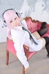 blouse cosplay headphones mizuhashi_uri nitro_super_sonic pink_hair super_soniko thighhighs tie rating:Safe score:0 user:pixymisa