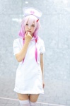 cosplay guilty_crown hiiragi_haruka nurse nurse_cap nurse_uniform pink_hair thighhighs twintails yuzuriha_inori zettai_ryouiki rating:Safe score:0 user:pixymisa