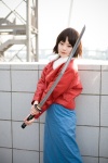 coat cosplay kanata kara_no_kyoukai katana kimono ryougi_shiki sword rating:Safe score:3 user:nil!
