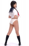 ass bikini_bottom costume kneesocks lyrian sailor_uniform school_uniform shirt_lift swimsuit rating:Safe score:2 user:nil!