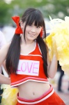 cheerleader_uniform cosplay croptop hairbows pleated_skirt pom_poms popuri skirt tagme_character tagme_series tank_top twintails rating:Safe score:0 user:nil!