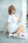 cosplay dress glasses narihara_riku nurse nurse_cap nurse_uniform original pantyhose stethoscope rating:Safe score:2 user:nil!