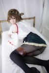 atsuki bed black_legwear cosplay hairband hiei_(kantai_collection) kantai_collection kimono panties pantyhose pleated_skirt skirt suite_collection_5 thigh_strap rating:Safe score:0 user:nil!