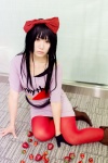 akiyama_mio boots cosplay gloves hairbow k-on! pantyhose red_legwear tshirt yaya rating:Safe score:0 user:pixymisa