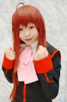 ahoge blazer blouse cosplay little_busters! natsume_rin_(little_busters) red_hair saeki_sae school_uniform rating:Safe score:0 user:nil!