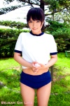 buruma gym_uniform kurokawa_yui ponytail shirt_lift shorts tshirt rating:Safe score:2 user:nil!
