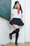 4k-star_279 black_legwear ishikawa_yuumi pleated_skirt sailor_uniform school_uniform skirt skirt_lift thighhighs twintails zettai_ryouiki rating:Safe score:1 user:nil!