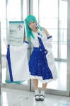 blouse cosplay detached_sleeves green_hair kochiya_sanae makiron skirt socks touhou rating:Safe score:1 user:nil!