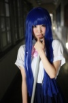 blouse blue_hair cosplay furude_rika higurashi_no_naku_koro_ni jumper school_uniform tsun rating:Safe score:0 user:nil!