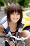 bag bicycle bra denim minami_akina shorts striped rating:Safe score:0 user:nil!