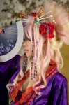 cosplay fan kimono kim_tai_sik macross macross_frontier multi-colored_hair sheryl_nome tasha rating:Safe score:0 user:DarkSSA