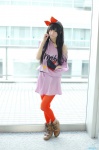 akiyama_mio cosplay hairband k-on! nana one_glove pantyhose tank_top tshirt rating:Safe score:3 user:nil!