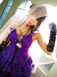 cleavage cosplay cyborg_nene dress elbow_gloves flowers gloves original side_ponytail rating:Safe score:2 user:nil!