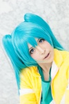 aqua_eyes aqua_hair cosplay croptop hatsune_miku jacket kiichi twintails vocaloid rating:Safe score:0 user:pixymisa