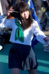 amaguri_irufu ben-to blouse chapatu cosplay food pleated_skirt sailor_uniform scarf school_uniform skirt rating:Safe score:0 user:pixymisa