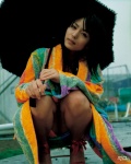 bikini_top circus kawamura_yukie miss_actress open_robe rain robe sequins swimsuit umbrella rating:Safe score:0 user:nil!
