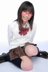 blouse costume glasses kneesocks naenan_z pleated_skirt school_uniform skirt sweater_vest ys_web_307 rating:Safe score:0 user:nil!