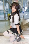 blouse cosplay djmax headphones kipi pleated_skirt skirt sweet_shining_shooting_star_(djmax) thighhighs zettai_ryouiki rating:Safe score:2 user:twistero