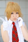 aisaka_taiga blonde_hair cosplay gloves kureha_marie sleeveless_blouse tie toradora! rating:Safe score:1 user:nil!