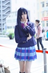 aki_(iv) blazer blouse blue_hair cosplay kneesocks love_live!_school_idol_project pleated_skirt school_uniform skirt sonoda_umi rating:Safe score:0 user:nil!